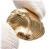 Image 5 : Christian Dior Gold Rhinestone Shell Brooch