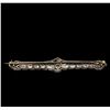 Image 2 : Platinum 1.70 ctw Diamond Brooch