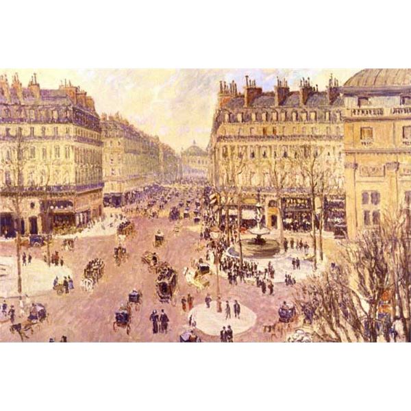 Camille Pissarro - Place du Theatre Francais, Soleil