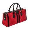 Image 3 : Gucci Red Suede Black Leather Ophidia Medium Boston Handbag