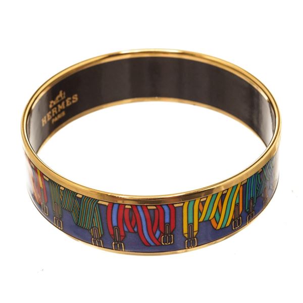 Hermes Multicolor Enamel Bangle