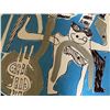 Image 3 : Hand painted skateboard "Grey Compliments Blue Period" by Gino Perez