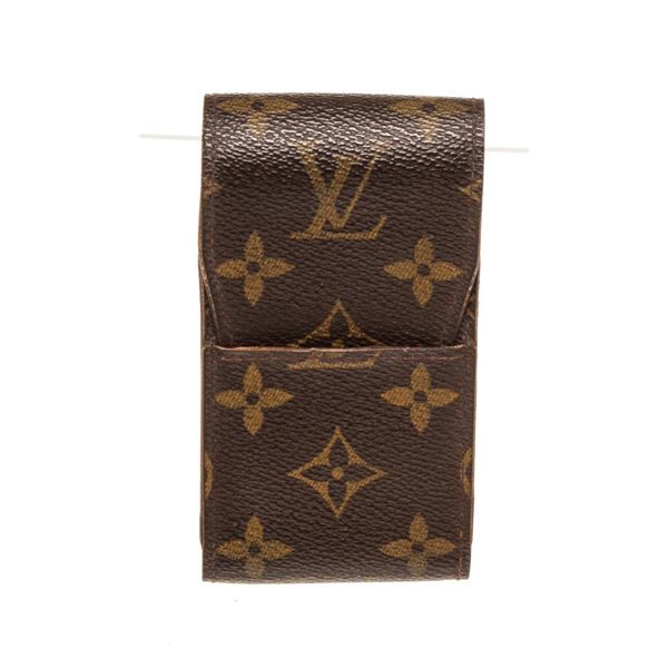 Louis Vuitton Brown Monogram Canvas Cigarette Case Clutch Bag