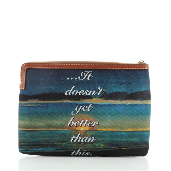 Celine Until Tomorrow Zip Pouch Printed Canvas Small Print