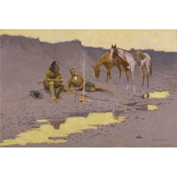 Frederic Sackrider Remington  - A New Year on the Cimarron