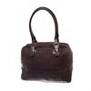 Image 1 : Fendi Black and Brown Zucchino Canvas Medium Satchel Bag