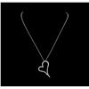 1.18 ctw Diamond Heart Pendant With Chain - 14KT White Gold
