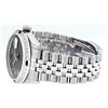 Image 9 : Rolex Mens Stainless Steel Dark Gray Roman Diamond & Sapphire Datejust Wristwatc