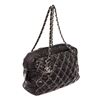 Image 2 : Chanel Black Quilted Nylon Tweed On Stitch Bowler Bag
