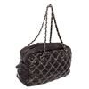 Image 3 : Chanel Black Quilted Nylon Tweed On Stitch Bowler Bag