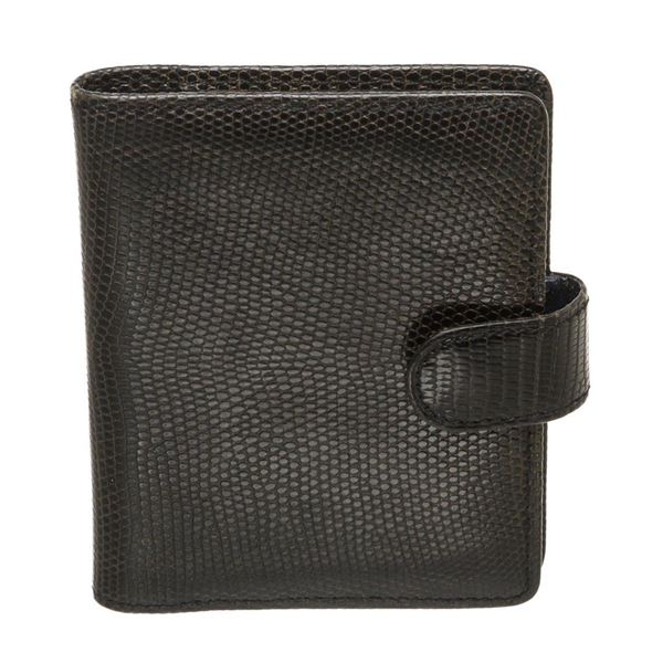 Louis Vuitton Black Lizard Mini Agenda Notes de Voyage Travel Notes