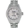 Image 2 : Rolex Ladies Stainless Steel Pink MOP Diamond 26MM Datejust