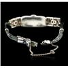 Image 3 : Art Deco 14KT White Gold Diamond Vintage Ladies Watch
