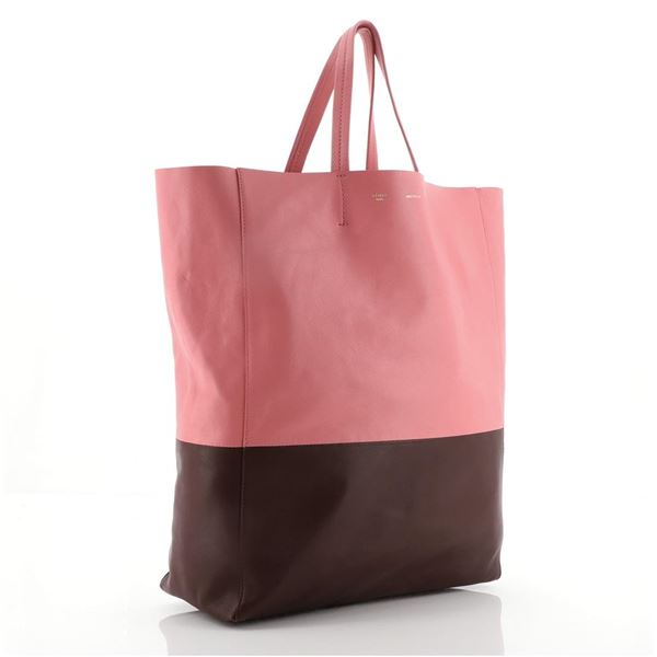 Celine Vertical Bi-Cabas Tote Leather Large Pink, Red
