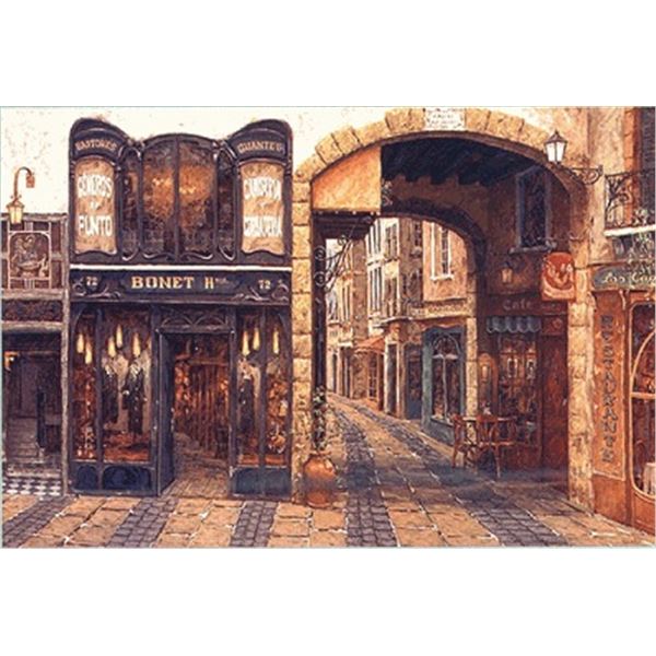 Carrer De Catalona by Viktor Shvaiko on canvas