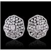 14KT White Gold 4.43 ctw Diamond Earrings
