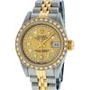 Rolex Ladies 2 Tone Champagne Diamond Datejust Wristwatch 26MM