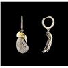 Image 2 : 0.62 ctw Diamond Earrings - 14KT White and Yellow Gold