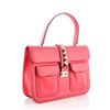 Image 1 : Valentino Pink Leather Glam Lock Top Handle Large Bag