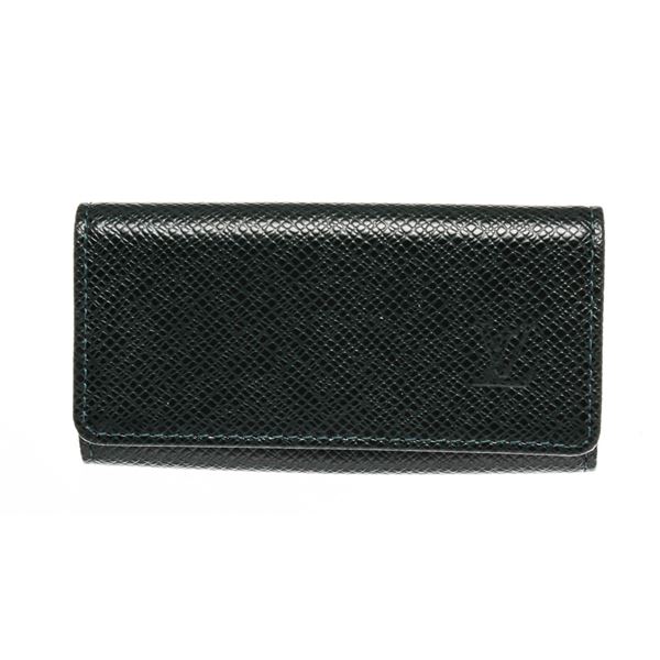 Louis Vuitton Black Leather 4 Key Holder Wallet