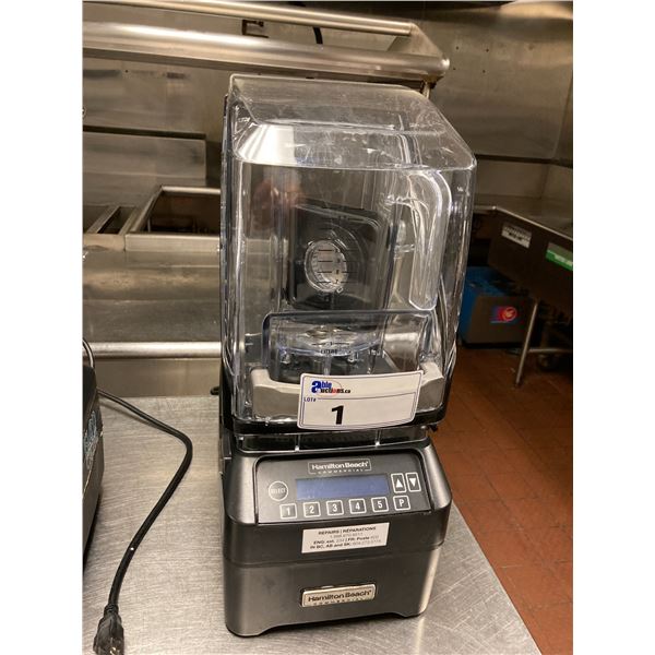 HAMILTON BEACH HBH750 COMMERCIAL 120V 60HZ COVERED COUNTERTOP BLENDER