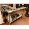 Image 1 : STAINLESS STEEL 48"W X 24"D X 36"H COMMERCIAL MOBILE PREPARATION TABLE