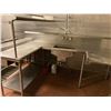 Image 2 : QUEST STAINLESS STEEL COMMERCIAL U-SHAPED WASH SINK WITH POT RACK, SINGLE SINK, FAUCET / RINSE WAND
