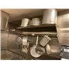 Image 2 : STAINLESS STEEL 60"W X 15"D COMMERCIAL POT RACK WITH ASSORTED POTS, STRAINER, & COLANDER