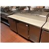 Image 2 : BEVERAGE-AIR DP67 STAINLESS STEEL 2 DOOR COMMERCIAL MOBILE SANDWICH PREPARATION STATION