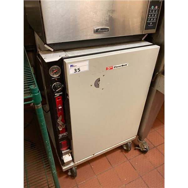 METRO TC90 FLAVOR HOOD COMMERCIAL MOBILE HALF HEIGHT HEATED FOOD TRANSPORT CABINET