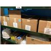 Image 2 : GREEN METAL MOBILE 4 TIER PRODUCT CART WITH ASSORTED TAKE-OUT CONTAINERS, COFFEE FILTERS & PRODUCT