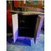 Image 2 : RUSTIC 38"W X 24"D X 36"H WOOD / METAL 2 DOOR HOSTESS STATION