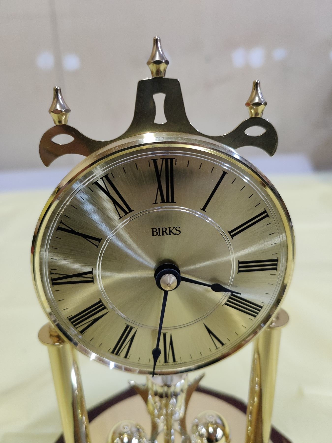 Birks Glass Dome Clock