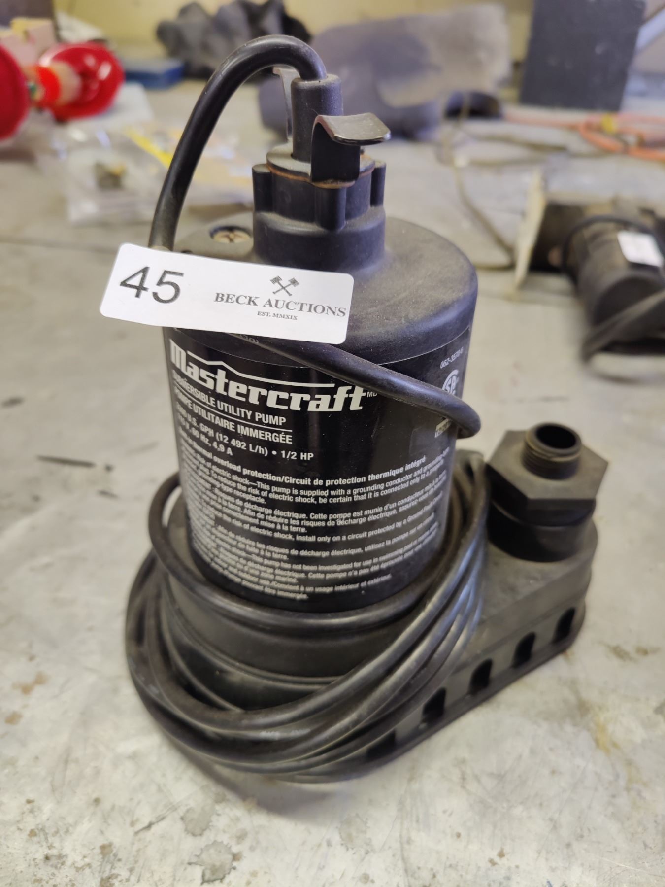 Mastercraft Submersible Utility Pump