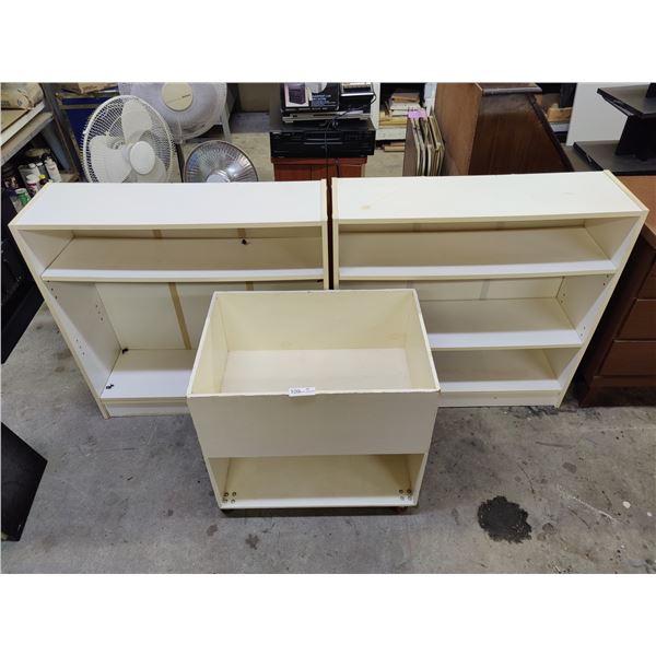 2 Bookshelves & Rolling Cart