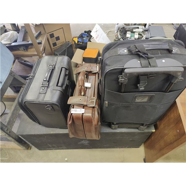 Storage Chest with Assorted Luggage