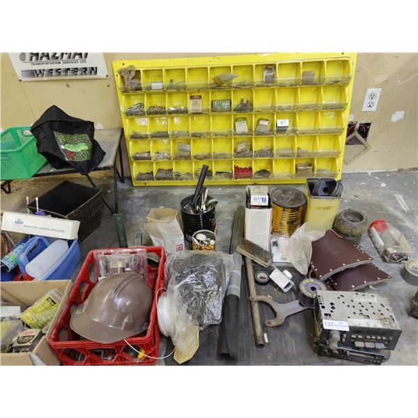 Assorted Tools, Hardware & Shop Supplies