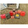 Image 1 : Assorted Jerry Cans & Oil Pan