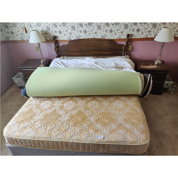 Queen Bed, Side Tables, Lamps & Dresser