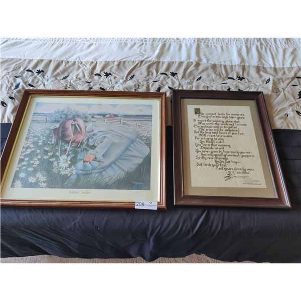 Katies Garden Print by Don Marco, Framed Bill Clennan Quote