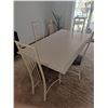 Image 1 : Vinyl Covered Dining Room Table with 4 Chairs
