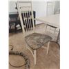 Image 2 : Vinyl Covered Dining Room Table with 4 Chairs
