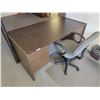 Image 1 : Large Desk with Credenza & Office Chair