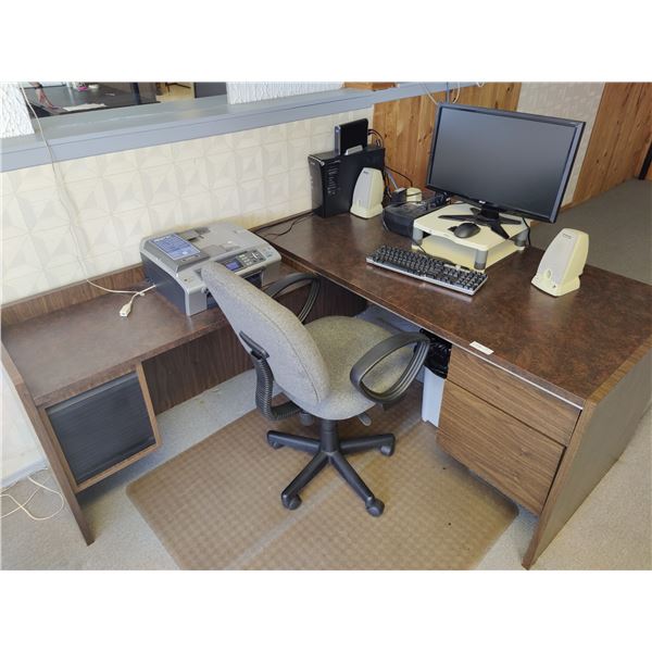 Office Desk, Chair, Computer, Monitor, Printer & More