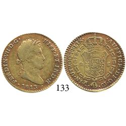 Cadiz, Spain, bust 2 escudos, Ferdinand VII, 1813CJ.