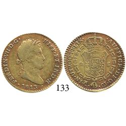 Cadiz, Spain, bust 2 escudos, Ferdinand VII, 1813CJ.