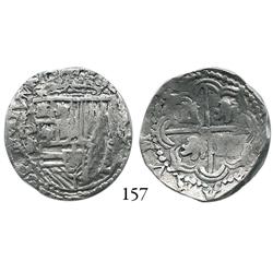 Potosí, Bolivia, cob 2 reales, Philip III, P-R (Ramos).