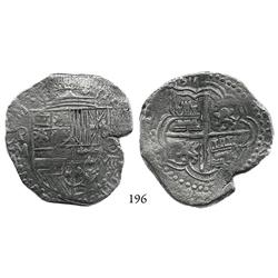 Potosí, Bolivia, cob 8 reales, (1)617M, Grade 1.