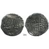 Image 1 : Potosí, Bolivia, cob 8 reales, (1618)T, denomination o-8, quadrants of cross transposed, scarce, Gra