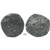 Image 1 : Potosí, Bolivia, cob 8 reales, 16(4)9Z, date at 8 o'clock, with crown alone countermark on shield si